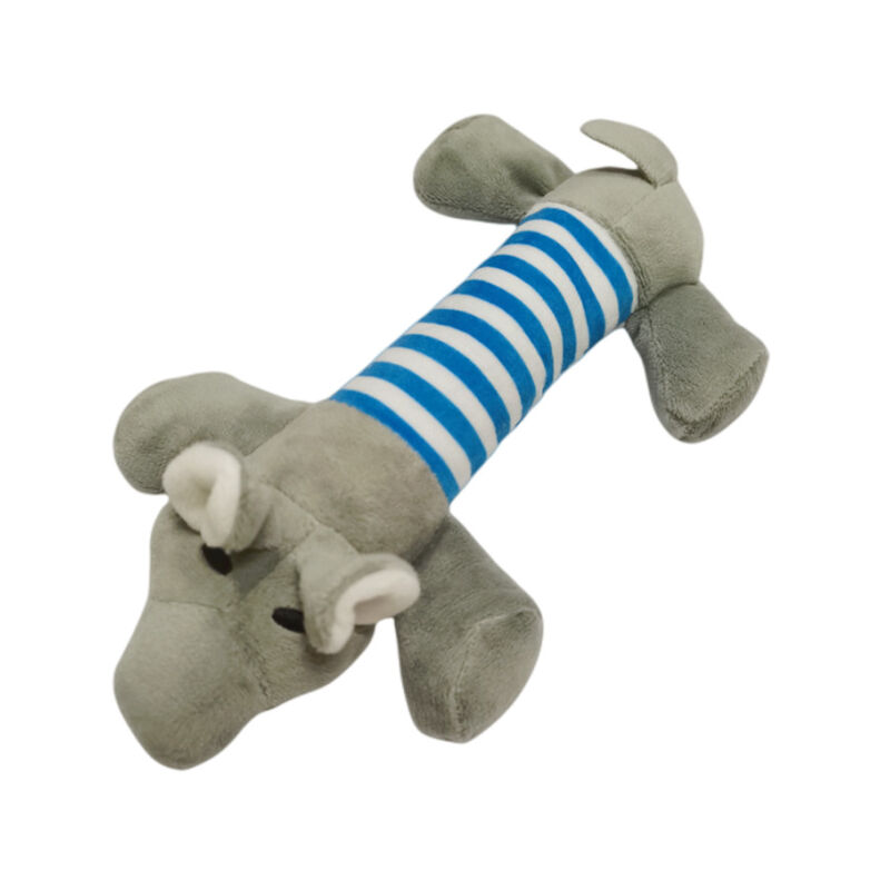 foto del prodotto giocattolo per cani, giocattoli per cani che squittiscono, giocattolo da masticare a forma di animale, regalo di peluche con suono squittio elefante 