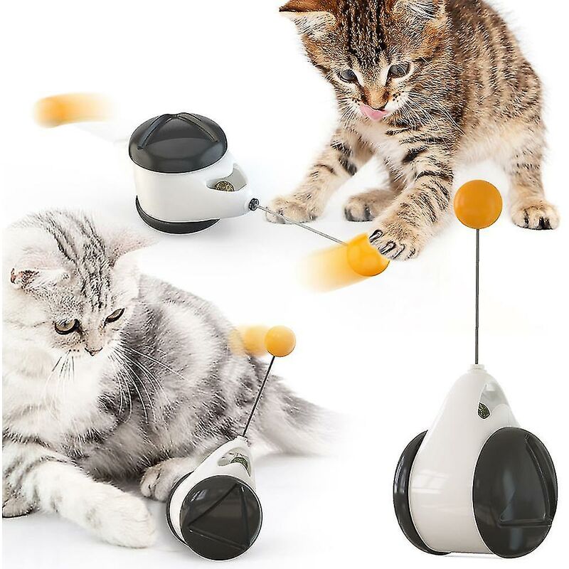 foto del prodotto giocattolo per gatti intelligente con ruote giocattolo per gatti automatico senza carico in modalit oscillante