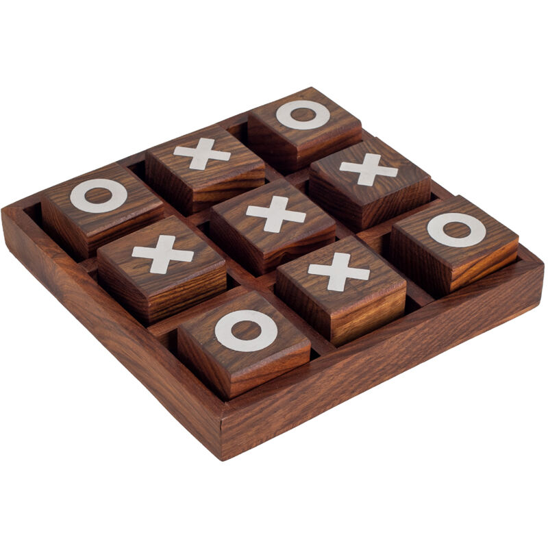 foto del prodotto giochi quadrati tic tac toe quadrato marrone 4x18x18 cm signes grimalt