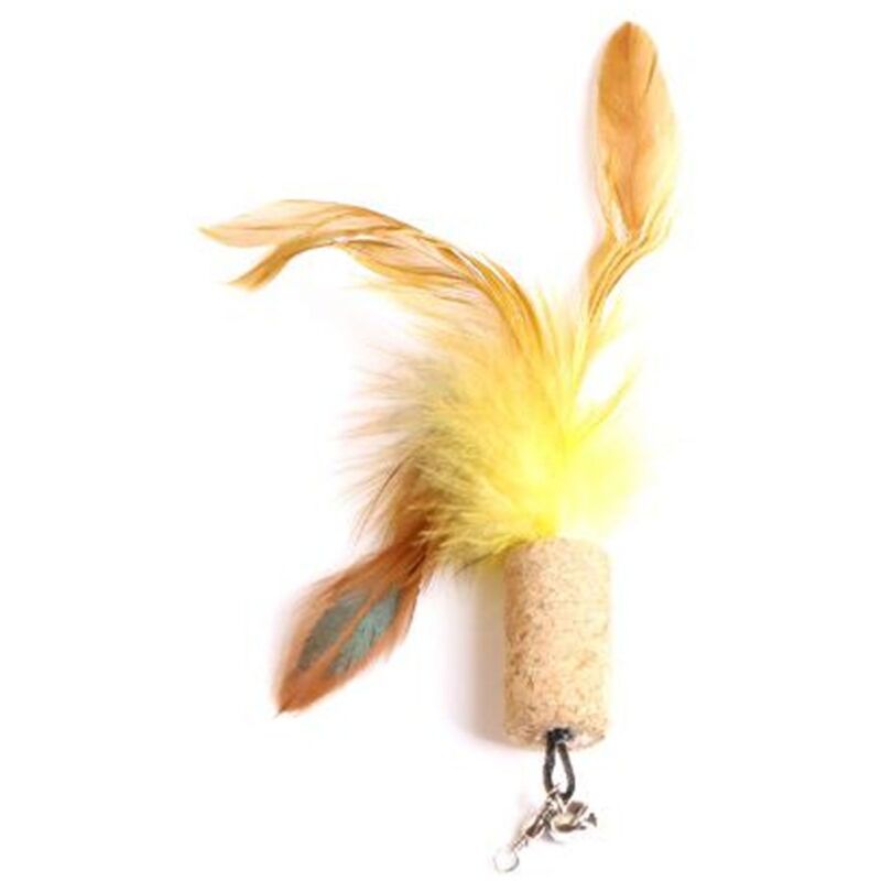 foto del prodotto gioco con piume per gatto 4 cm. i colori sono serviti secondo disponibilit 