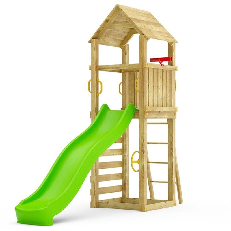 foto del prodotto gioco da giardino in legno playland jumpy tgg play torretta e scivolo
