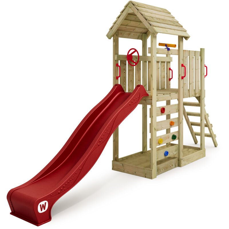 foto del prodotto gioco da giardino joyflyer con tetto in legno rosso wickey