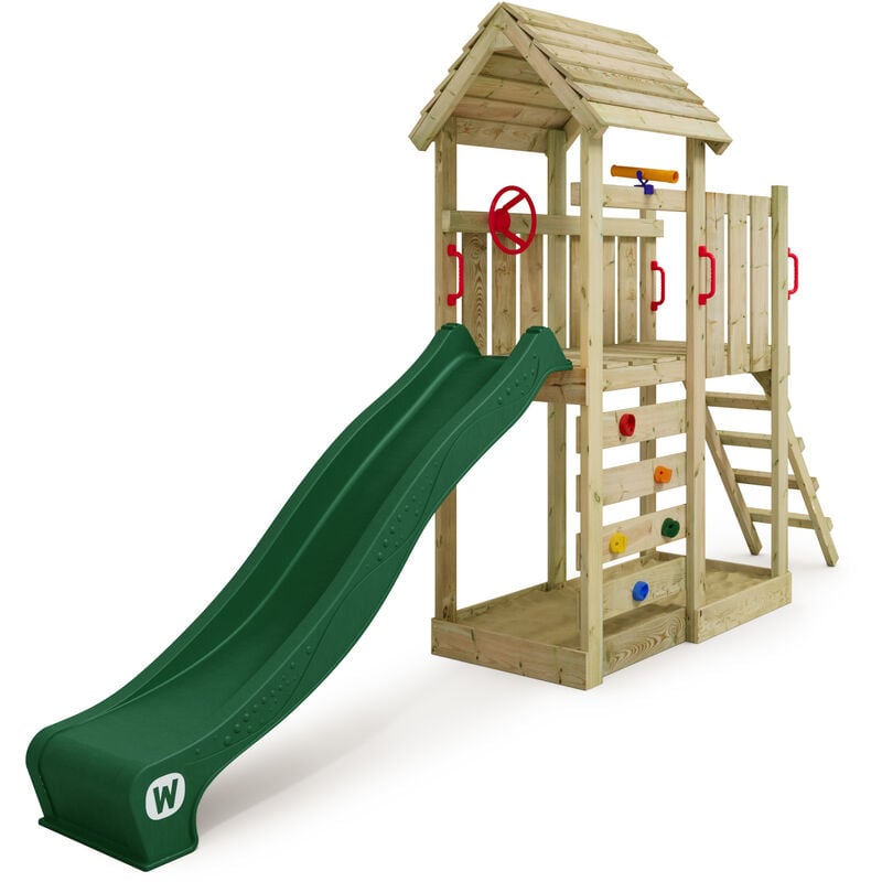 foto del prodotto gioco da giardino joyflyer con tetto in legno verde wickey