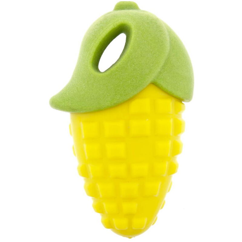 foto del prodotto gioco galleggiante con squeaker in tpr veggie pannocchia per cani