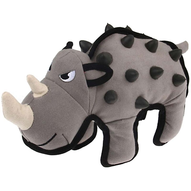 foto del prodotto gioco in canvas e punte in plastica tpr spiky rinoceronte per cani