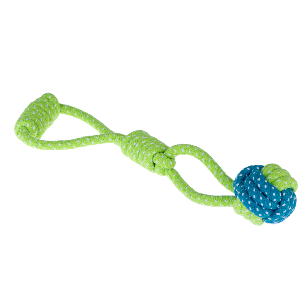 foto del prodotto gioco per cani limoen corda &amp; palla - ca. ø 6 x l 32 cm