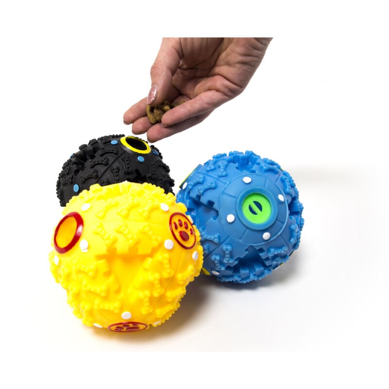 foto del prodotto gioco pet ball con dispender cibo crocchette per animali domestici resistente, misura1 ballcoloremulticolor