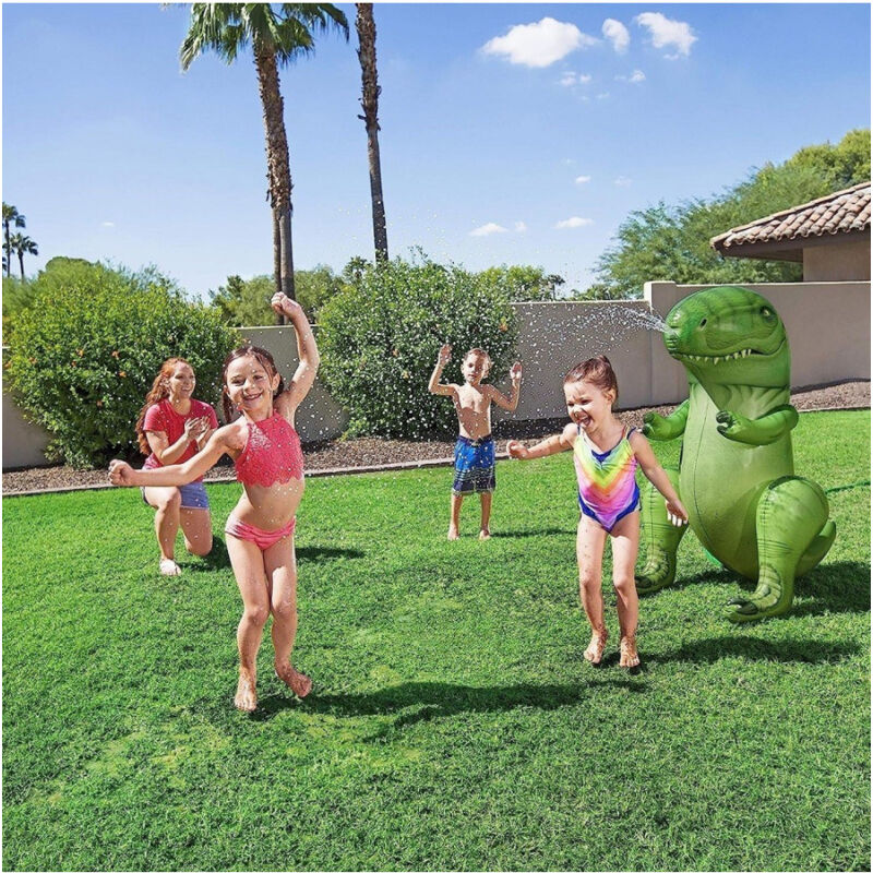foto del prodotto gioco spruzza acqua a forma di dinosauro 9x75x122cm bambini 3 anni giardino 52294 trade shop traesio