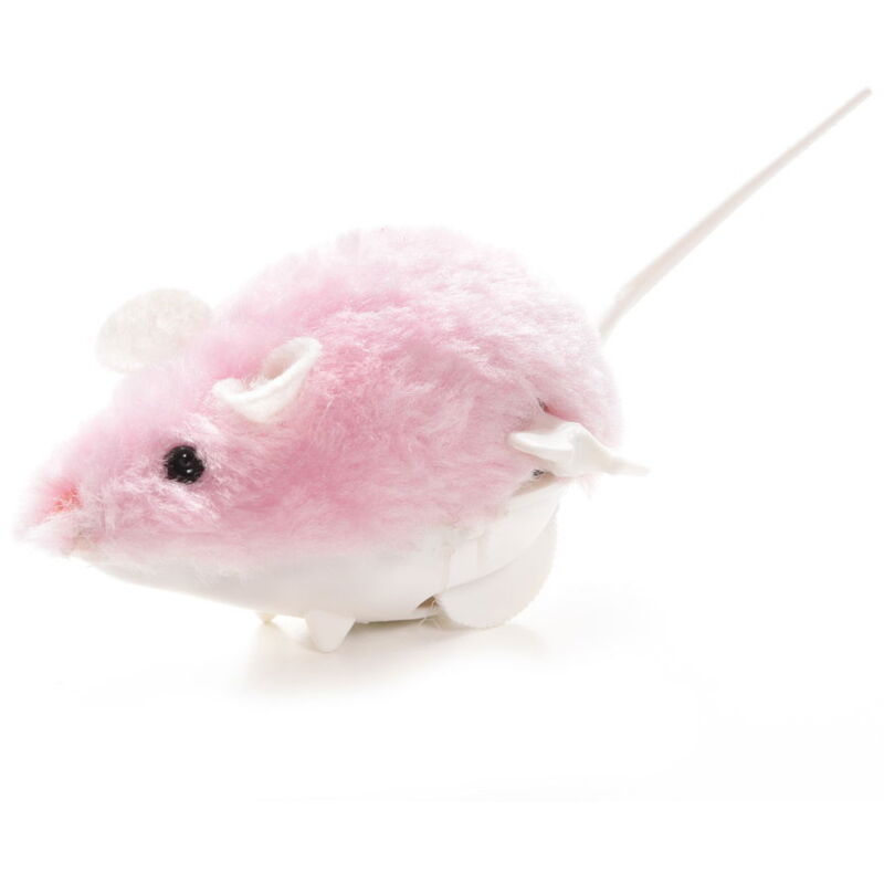 foto del prodotto gioco topo rosa a molla per gatti