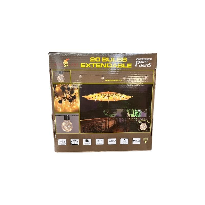 foto del prodotto giocoplast natale 20lampadine con gocce led bianco caldo giocoplast