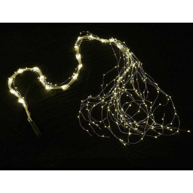 foto del prodotto giocoplast natale - cascata 480 gocce di led bianco caldo su filo di rame, 3 mt