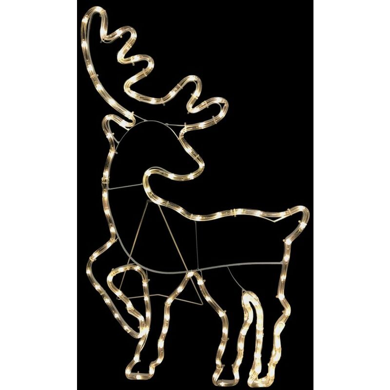 foto del prodotto giocoplast natale renna con tubo led bianco caldo 83 cm