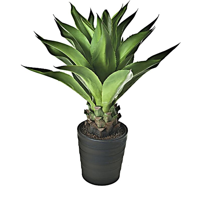 foto del prodotto giordanoshop aloe artificiale con vaso altezza 90 cm verde