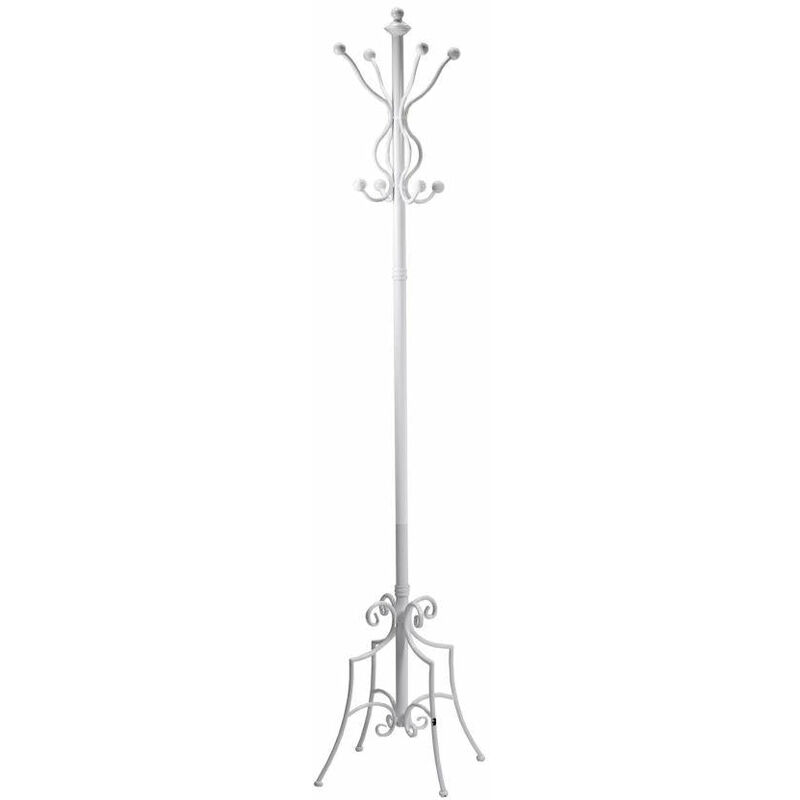 foto del prodotto giordanoshop appendiabiti a stelo 44x44xh180 cm in metallo bianco