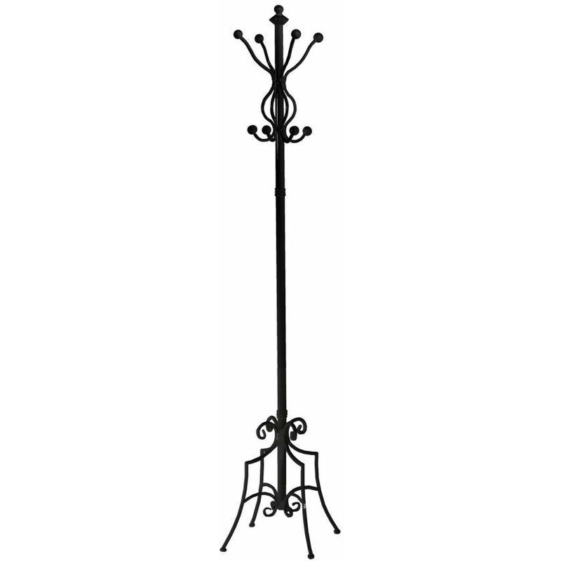 foto del prodotto giordanoshop appendiabiti a stelo 44x44xh180 cm in metallo nero