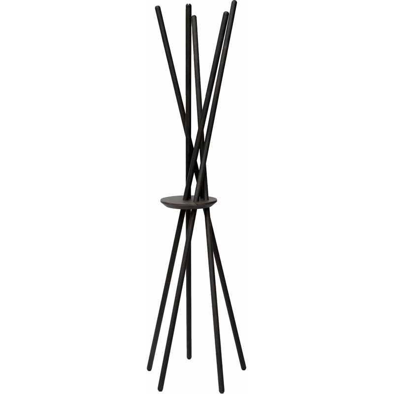 foto del prodotto giordanoshop appendiabiti da terra 172x53x48 cm in legno noce