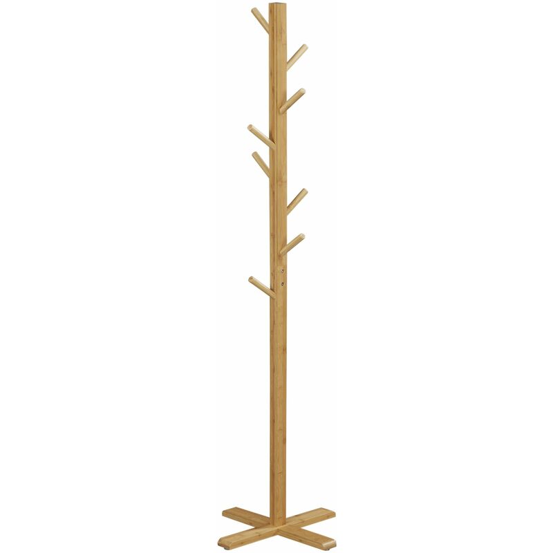 foto del prodotto giordanoshop appendiabiti da terra 49,5x 49,5x 178 cm in legno di bamb naturale