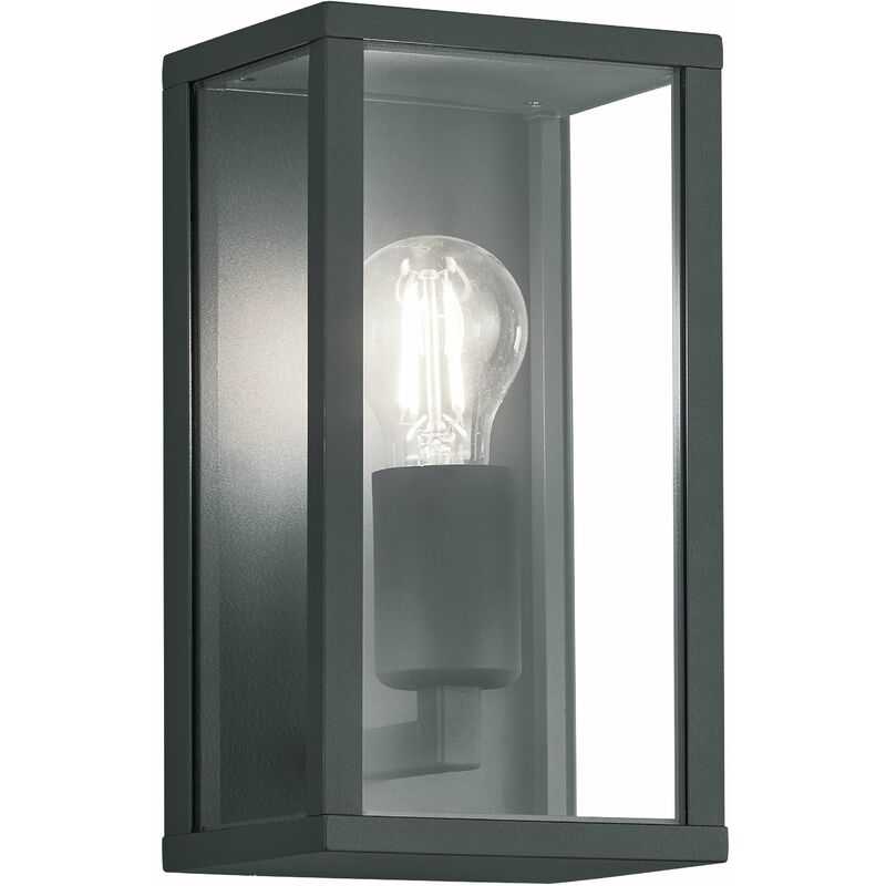 foto del prodotto giordanoshop applique da esterno e27 in pressofusione di alluminio antracite