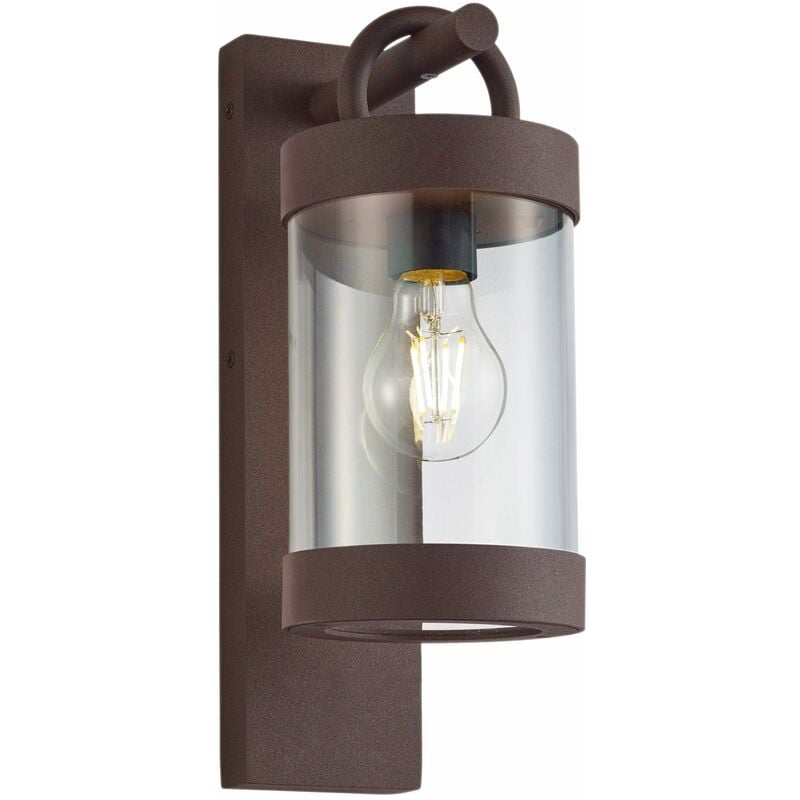 foto del prodotto giordanoshop applique da esterno e27 in pressofusione di alluminio ruggine