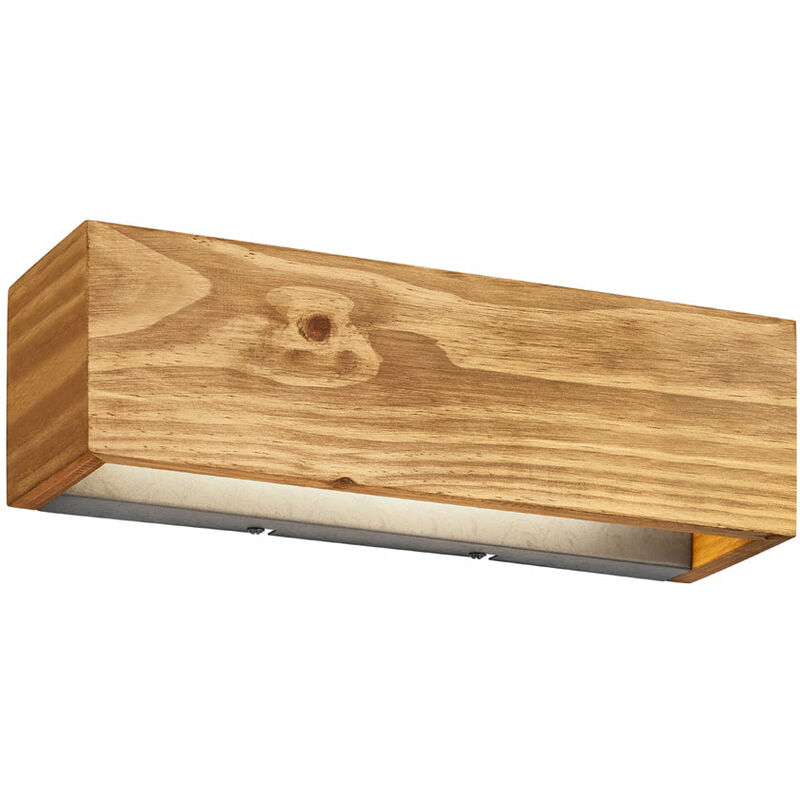 foto del prodotto giordanoshop applique da interno a led in legno naturale colore di legno