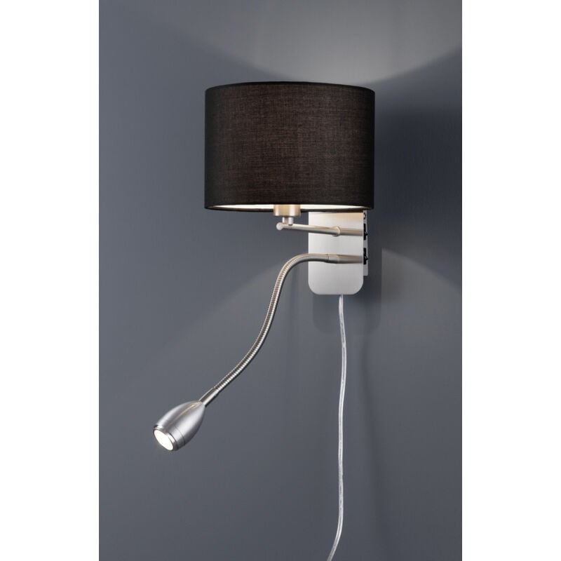 foto del prodotto giordanoshop applique da interno a led in metallo nichel opaco