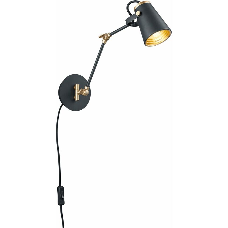 foto del prodotto giordanoshop applique da interno e14 in metallo nero opaco