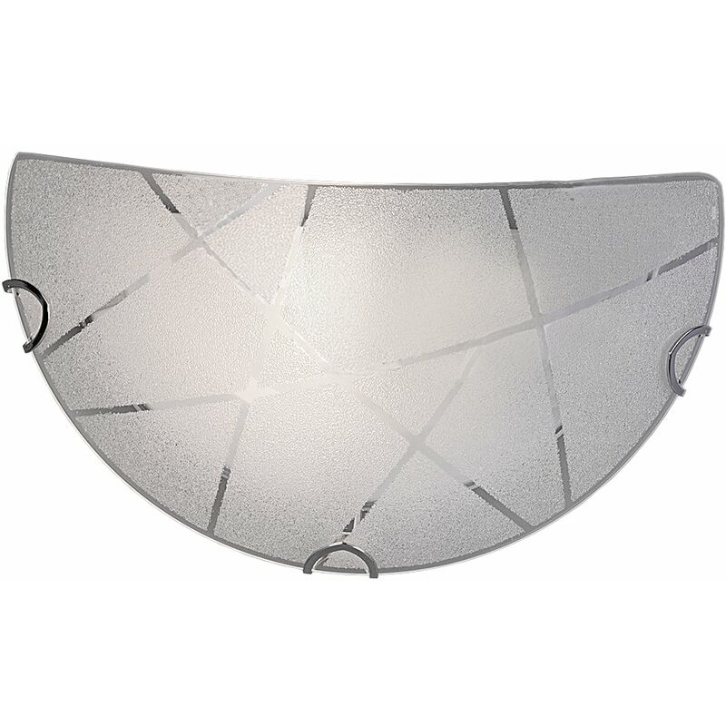 foto del prodotto giordanoshop applique da interno e27 in vetro bianco