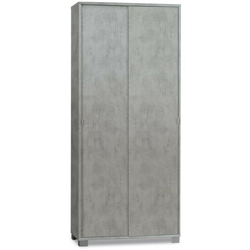 foto del prodotto giordanoshop armadio 2 ante scorrevoli 82x190x42 cm cemento