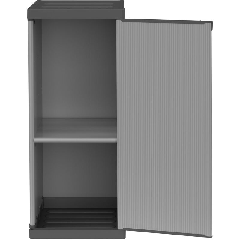 foto del prodotto giordanoshop armadio da esterno 34x40x85 cm 1 anta 1 ripiano in resina grigio