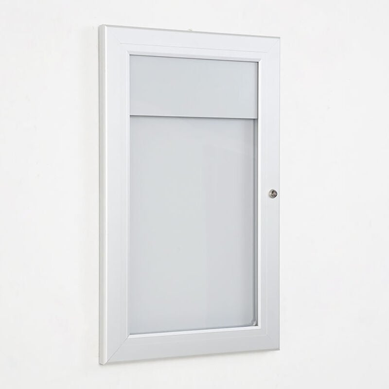 foto del prodotto giordanoshop bacheca con apertura a battente 30,1x48,7x2,3 cm in alluminio silver