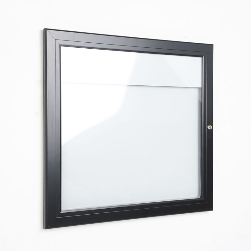 immagine 0 del prodotto giordanoshop bacheca con apertura a battente 51,5x48,7x2,3 cm in alluminio nera