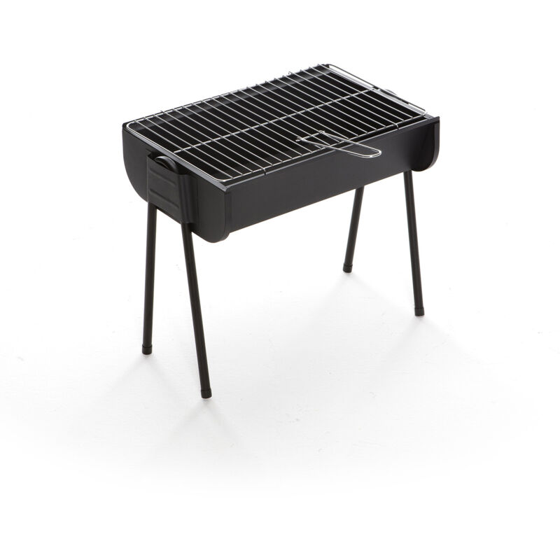 foto del prodotto giordanoshop barbecue a carbone carbonella 49x31x42 cm in acciaio easy nero