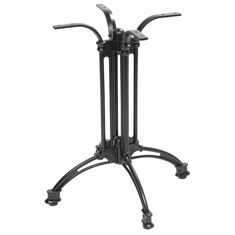foto del prodotto giordanoshop base per tavolo da giardino con piede a 4 razze in alluminio nero