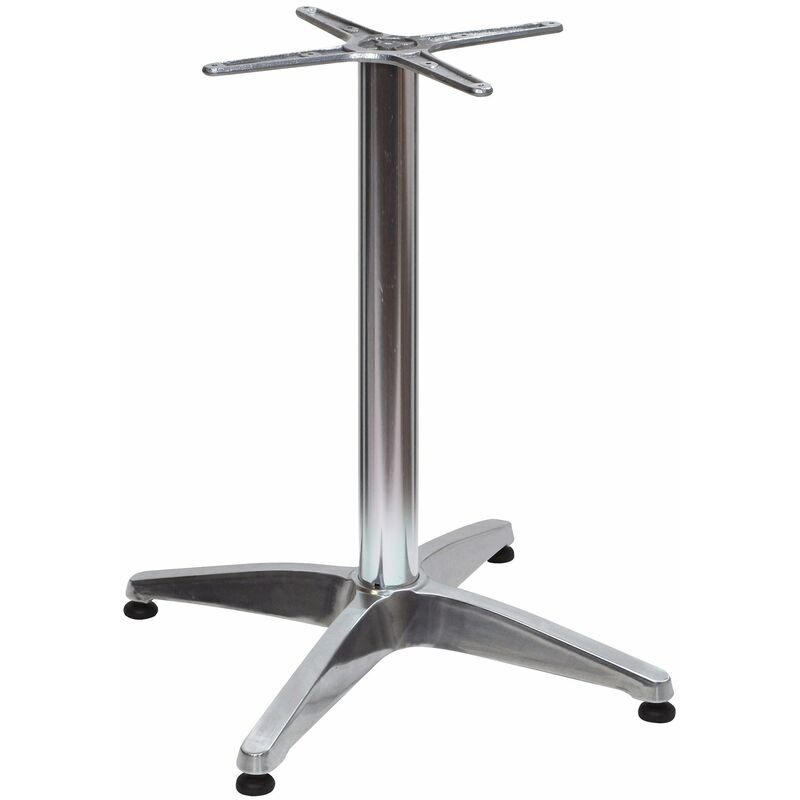 foto del prodotto giordanoshop base per tavolo da giardino con piede a 4 razze in alluminio silver
