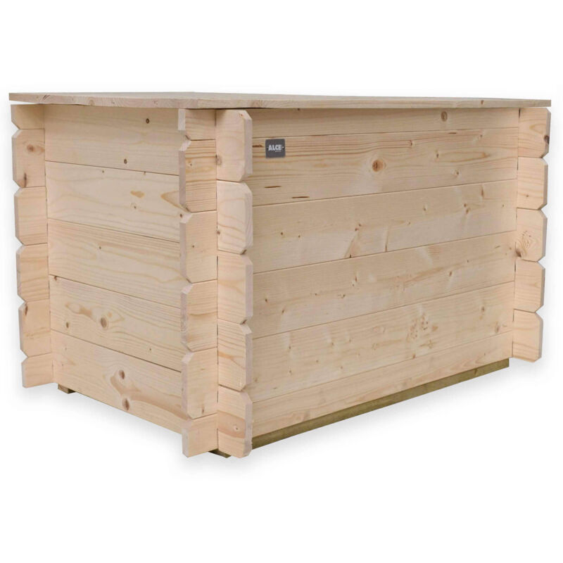 foto del prodotto giordanoshop baule cassapanca da esterno 98x60xh56 cm giunone in legno di abete naturale