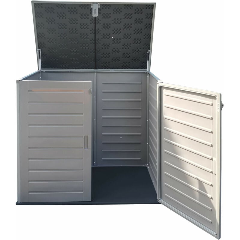 foto del prodotto giordanoshop baule da esterno 140x82x121 cm in polipropilene grigio