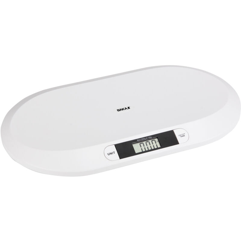 foto del prodotto giordanoshop bilancia pesa bambini neonati display digitale lcd pesa neonato 20kg bianco