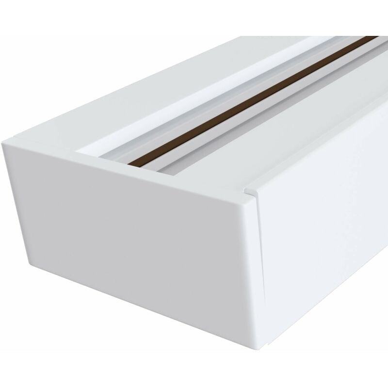 foto del prodotto giordanoshop binario per faretti 2m in alluminio per sistema illuminazione binario monofase bianco