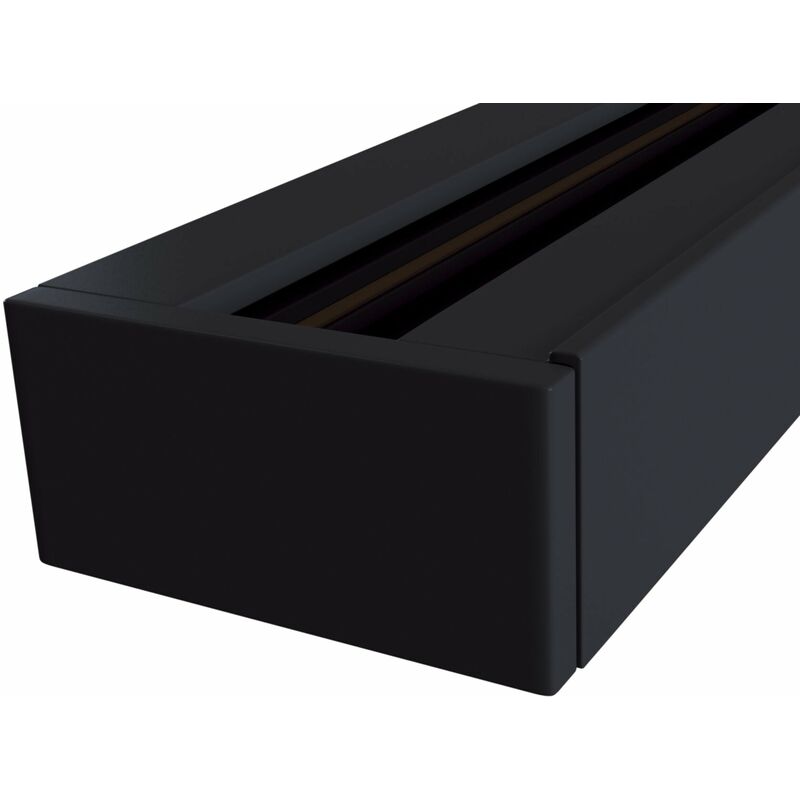 foto del prodotto giordanoshop binario per faretti 2m in alluminio per sistema illuminazione binario monofase nero