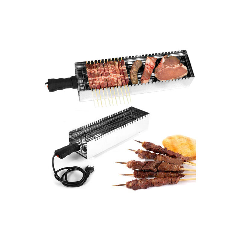 foto del prodotto giordanoshop bistecchiera griglia elettrica cuoci arrosticini per spiedini di carne