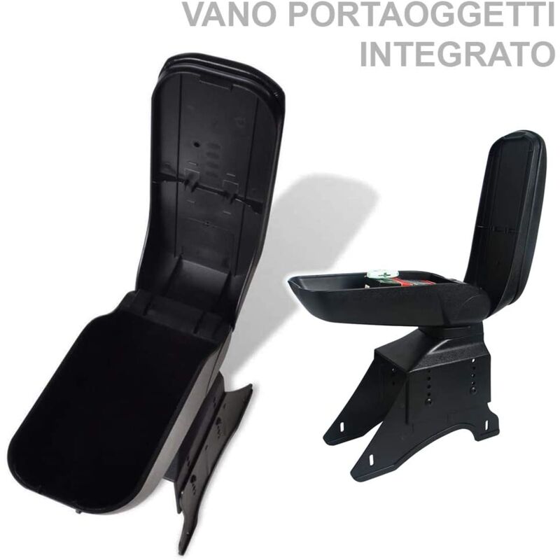 foto del prodotto giordanoshop bracciolo auto centrale universale poggia braccio con portaoggetti similpelle