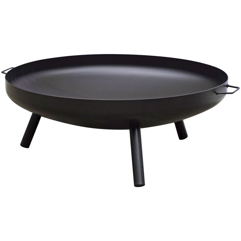 foto del prodotto giordanoshop braciere da giardino 80xh32 cm in ferro nero