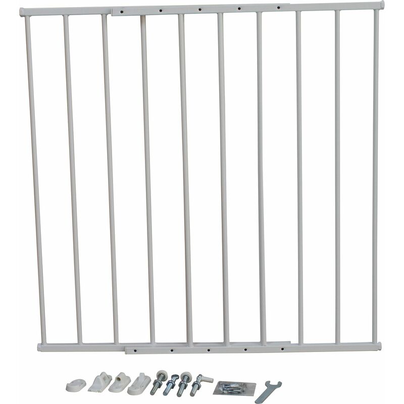 foto del prodotto giordanoshop cancelletto bambini barriera di protezione in metallo 78x3x80 cm fadi smart bianco