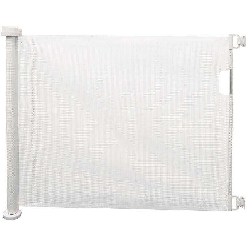 foto del prodotto giordanoshop cancelletto bambini barriera di protezione riavvolgibile 130x8x88 cm fadi bianco
