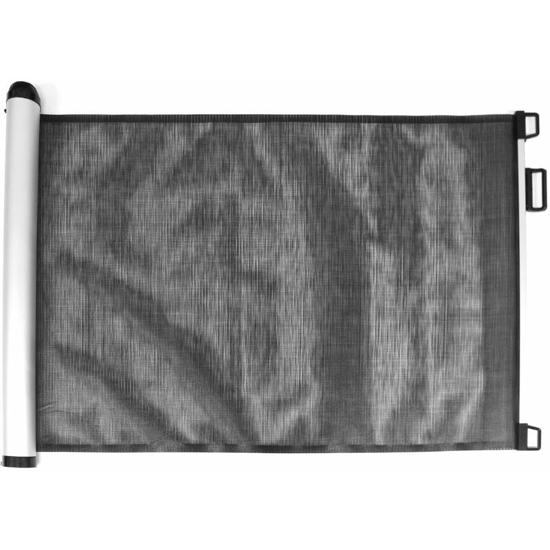 foto del prodotto giordanoshop cancelletto bambini barriera di protezione riavvolgibile 130x8x88 cm fadi luxe nero