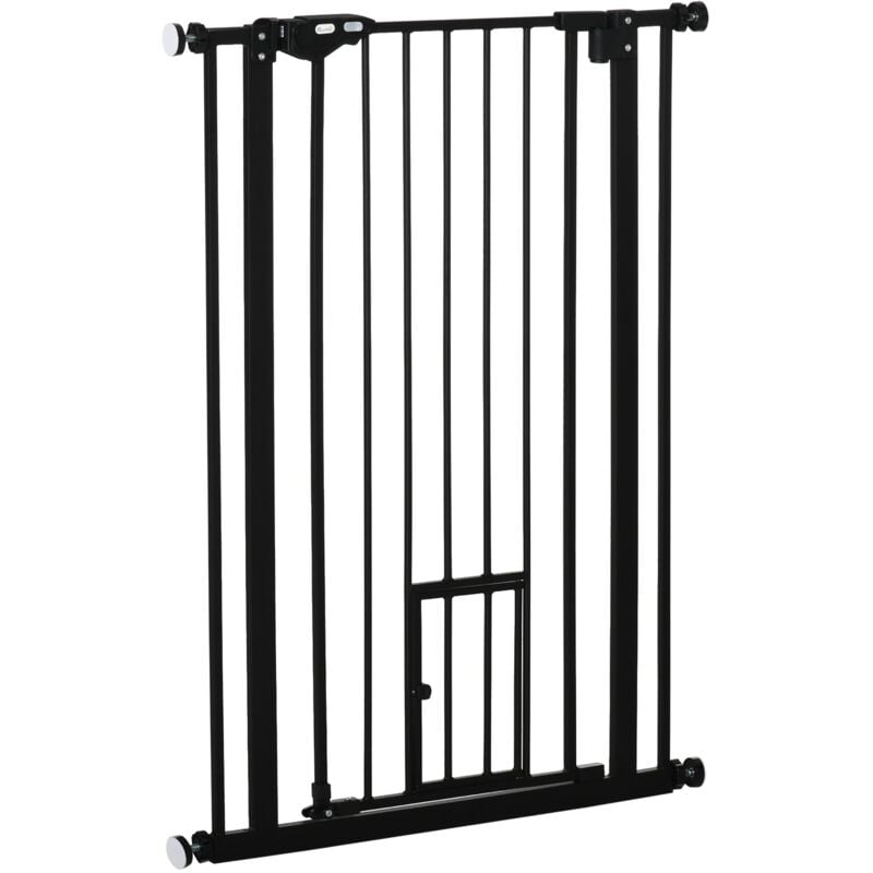 foto del prodotto giordanoshop cancelletto di sicurezza alto con porta piccola e chiusura automatica 74 80x104 cm nero