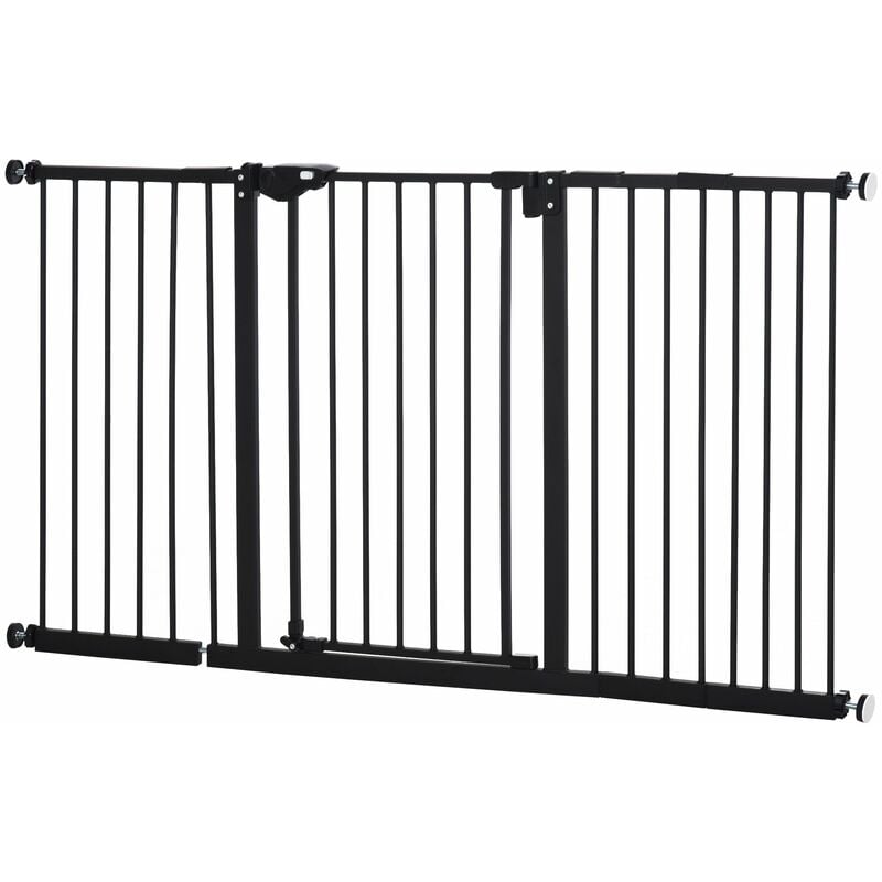 foto del prodotto giordanoshop cancelletto di sicurezza per animali domestici 74 152,3 cm in metallo nero