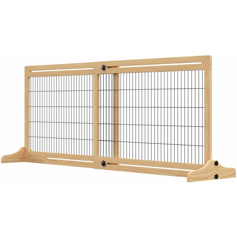 foto del prodotto giordanoshop cancelletto di sicurezza per cani 104 183x36x69 cm estensibile in legno