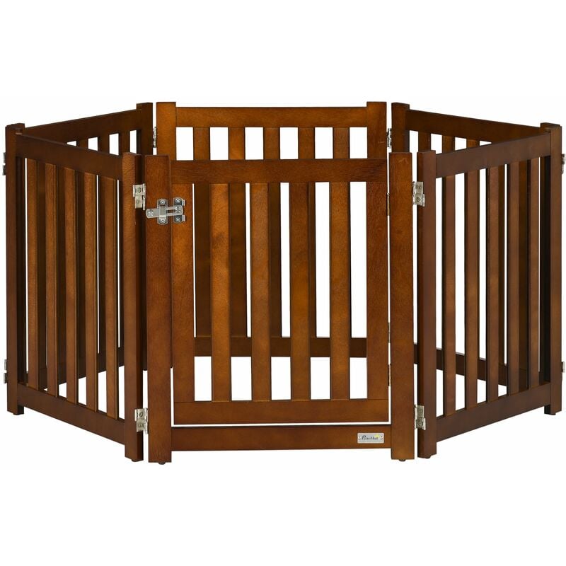 foto del prodotto giordanoshop cancellino per cani di piccola taglia 308x1,5x60 cm in mdf marrone