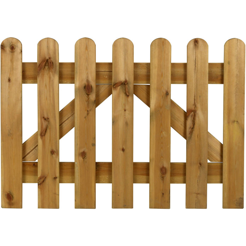 foto del prodotto giordanoshop cancello recinzione dritto mini 100x70 cm in legno impregnato